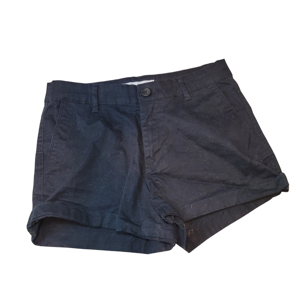 Amazon Essentials Womens Chino Shorts Black Size 6 Casual Minimalist Lightweight